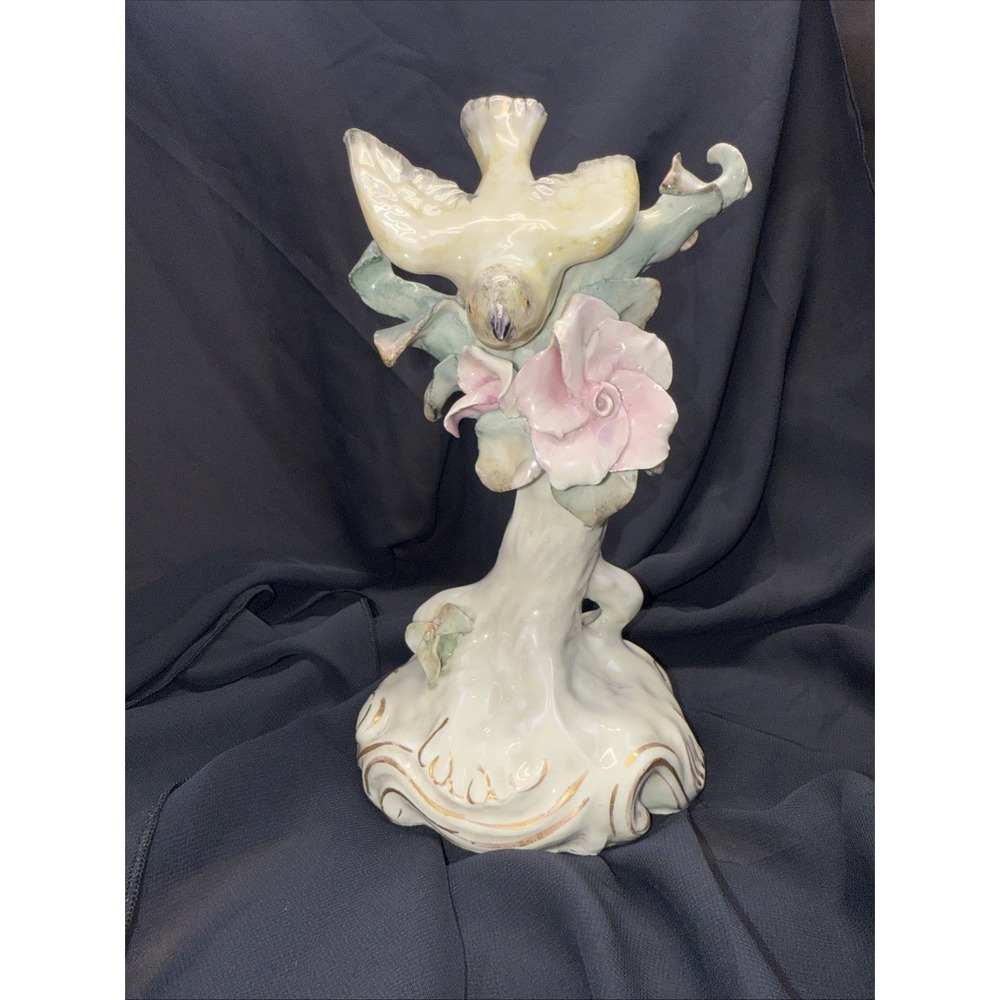 Vintage 1940s Signed Cordey‎ 6023 Porcelain Bird Figurine 9" Signed And Numbered
